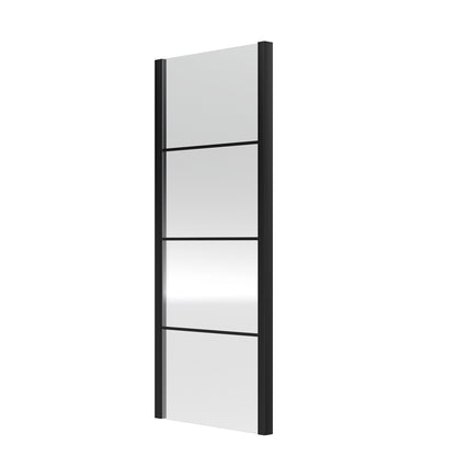 Fairford 8mm Matt Black Lined, 900mm Side Panel