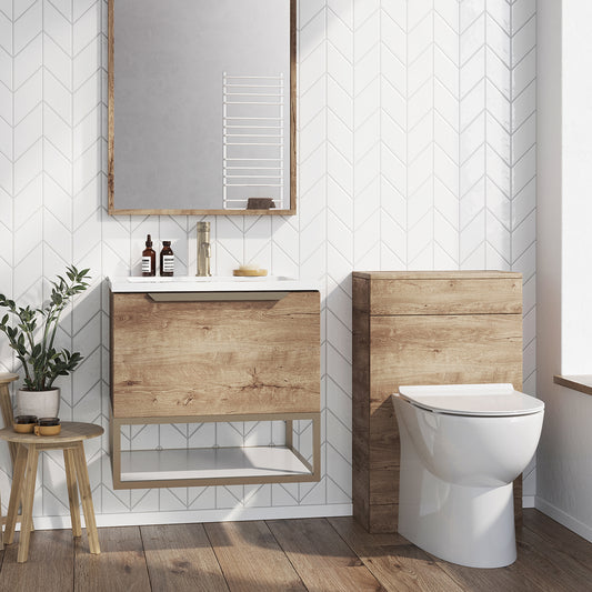 Fairford Tone 500mm Grey Oak WC Unit