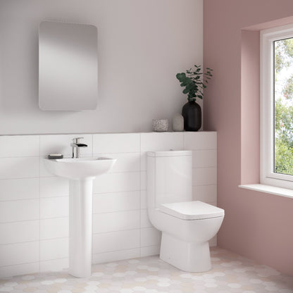 Fairford Roda 450mm 1 Tap Hole Basin with Full Pedestal