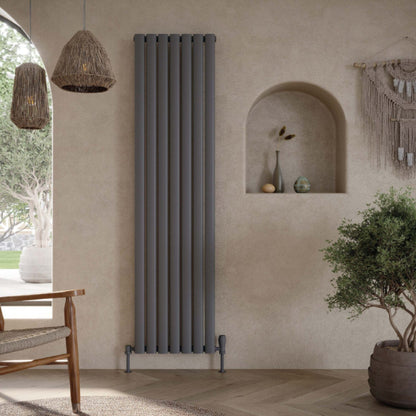 Fairford Apex Anthracite Double Designer Radiator 1800mm X 413mm