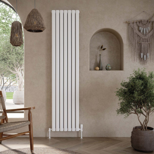 Fairford Apex White Double Designer Radiator 1800mm X 413mm