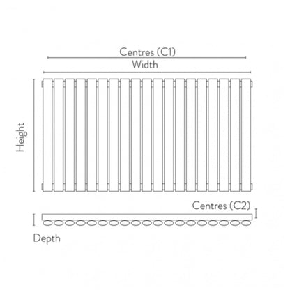 Fairford Apex Anthracite Designer Radiator 600mm X 1121mm