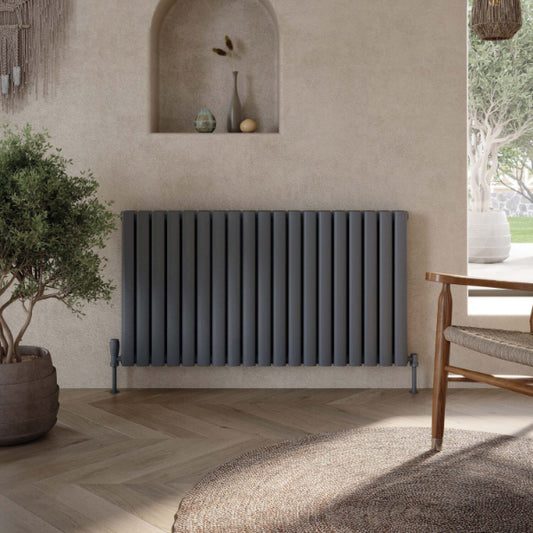 Fairford Apex Anthracite Double Designer Radiator 600mm X 767mm