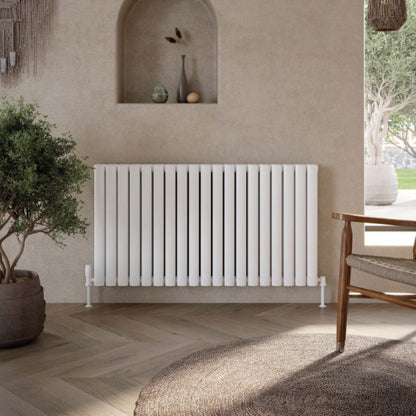 Fairford Apex White Double Designer Radiator 600mm X 767mm