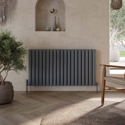 Fairford Apex Anthracite Double Designer Radiator 600mm X 994mm