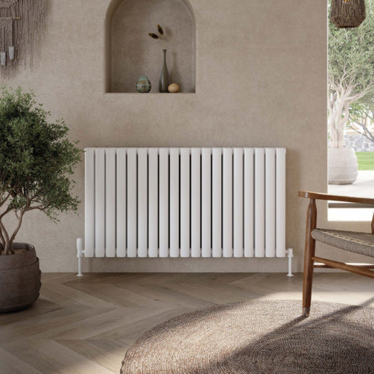 Fairford Apex White Double Designer Radiator 600mm X 944mm