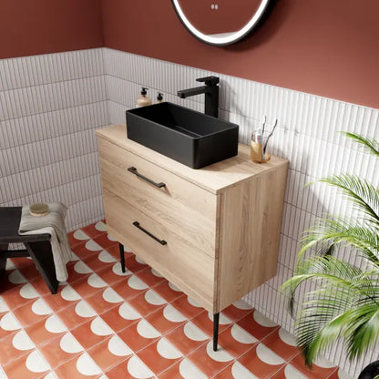 Fairford Decorative Matt Black Leg Set for Wall Hung Vanity