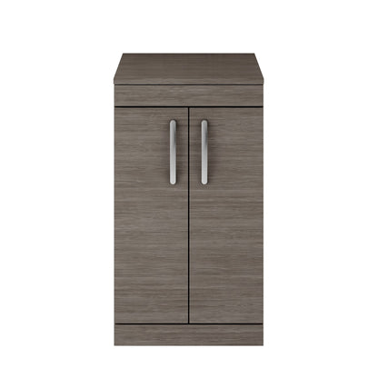 Fairford Carnation 500mm Grey Avola Floor Standing 2 Door Vanity Unit, with Worktop