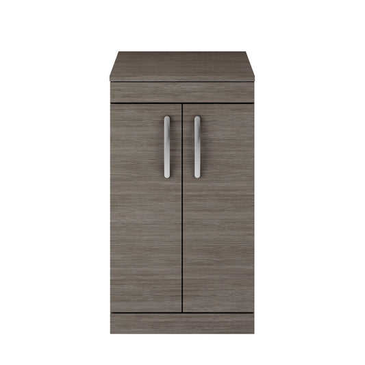 Fairford Carnation 500mm Grey Avola Floor Standing 2 Door Vanity Unit, with Worktop
