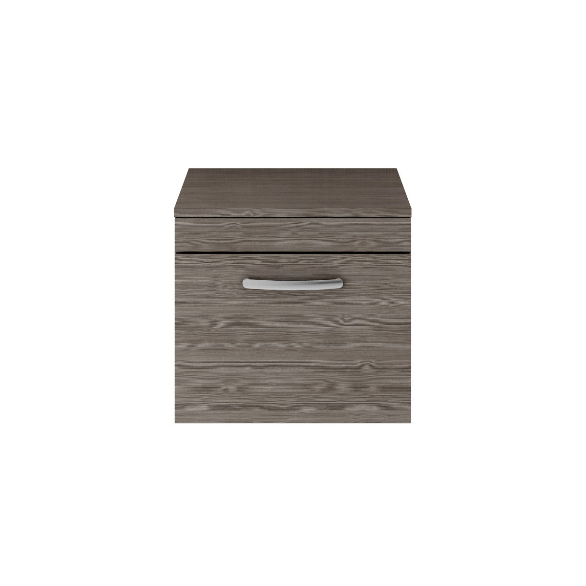 Fairford Carnation 500mm Grey Avola Wall Hung 1 Drawer Vanity Unit, with Worktop