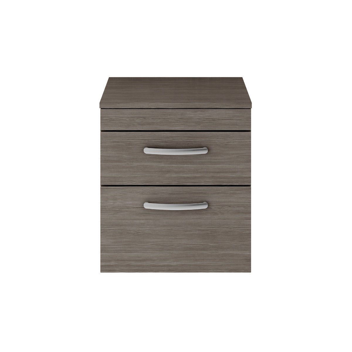 Fairford Carnation 500mm Grey Avola Wall Hung 2 Drawer Vanity Unit, with Worktop