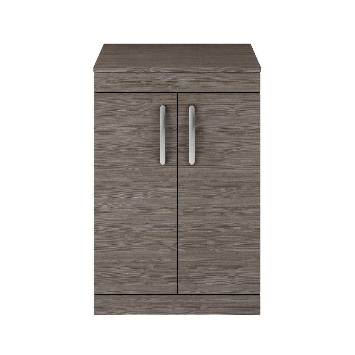 Fairford Carnation 600mm Grey Avola Floor Standing 2 Door Vanity Unit, with Worktop