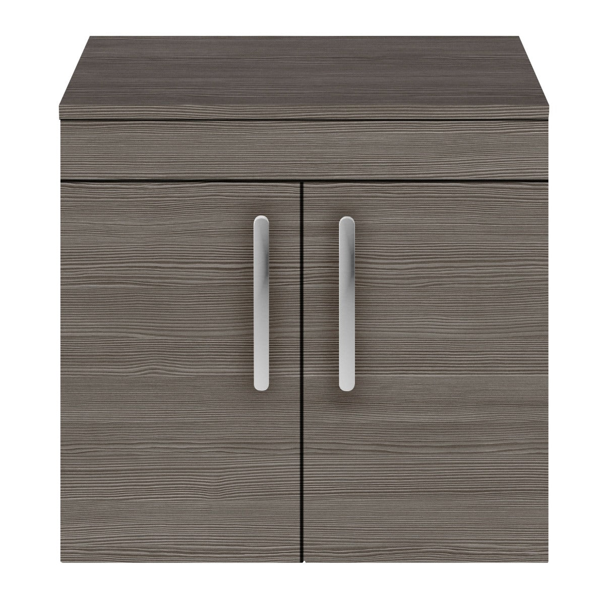 Fairford Carnation 600mm Grey Avola Wall Hung 2 Door Vanity Unit, with Worktop