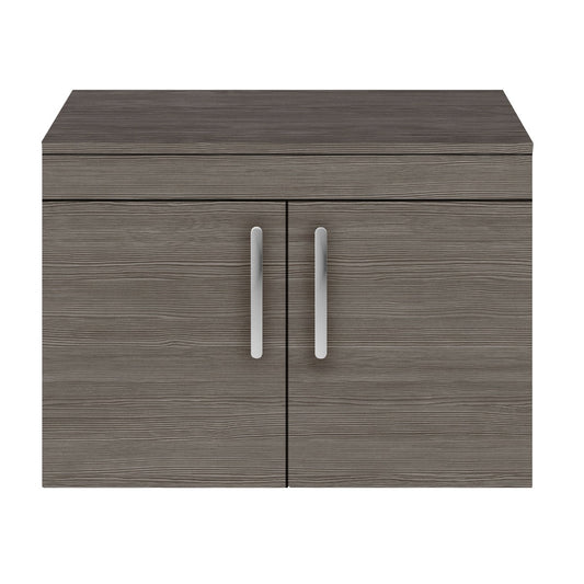 Fairford Carnation 800mm Grey Avola Wall Hung 2 Door Vanity Unit, with Worktop