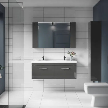 Fairford Carnation 300mm Gloss Grey Tall Unit
