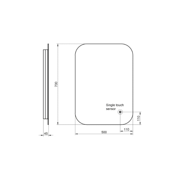 Fairford Aura Led Mirror - 700mm X 500mm