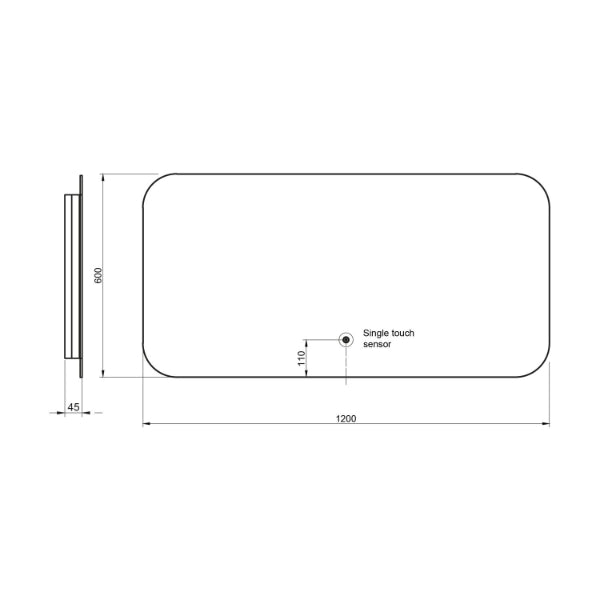 Fairford Aura Led Mirror - 1200mm X 600mm