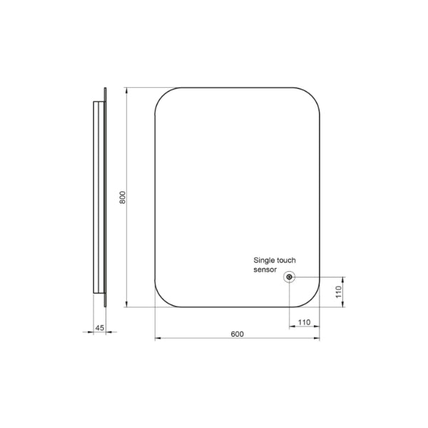Fairford Aura Led Mirror - 800mm X 600mm