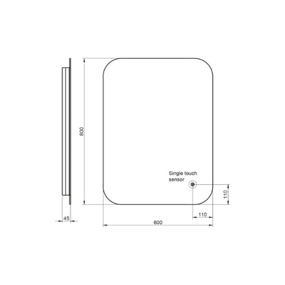 Fairford Aura Led Mirror - 800mm X 600mm