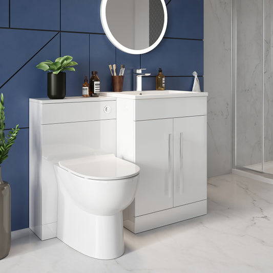 Fairford Palio Rimless Back To Wall Toilet with Wrapover Soft Close Seat