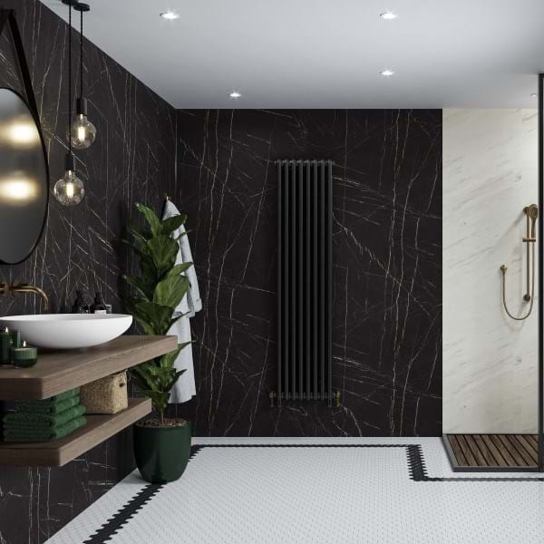 Hydraset Black Pietra 1200 x 2400 Square Edge Wall Panel