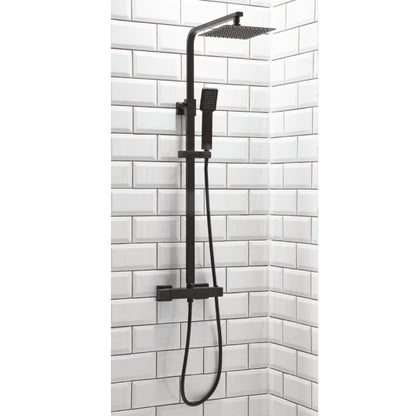 Fairford Amina Matt Black Exposed Shower Kit