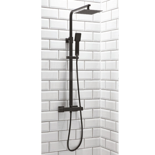 Fairford Amina Matt Black Exposed Shower Kit
