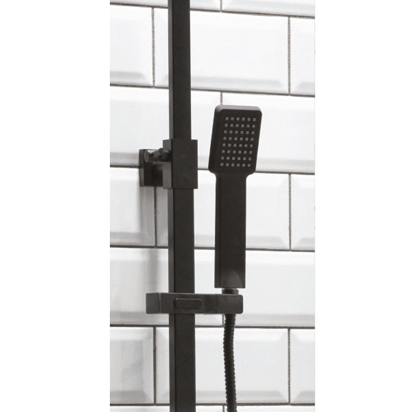 Fairford Amina Matt Black Exposed Shower Kit