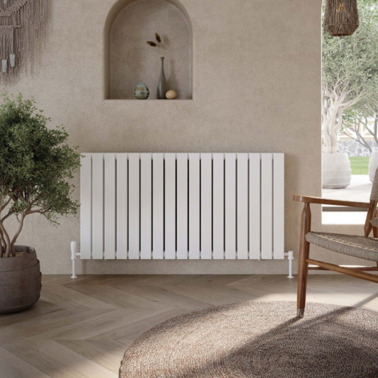 Fairford Bravo White Double Designer Radiator 600mm X 1158mm