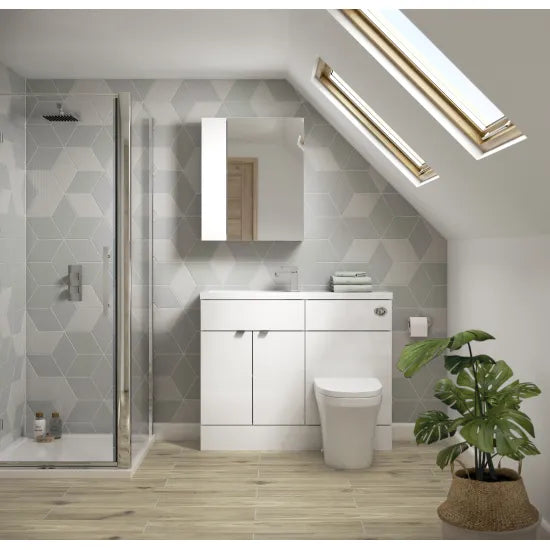 Fairford Union 500mm White Gloss Double Door Wall Cabinet