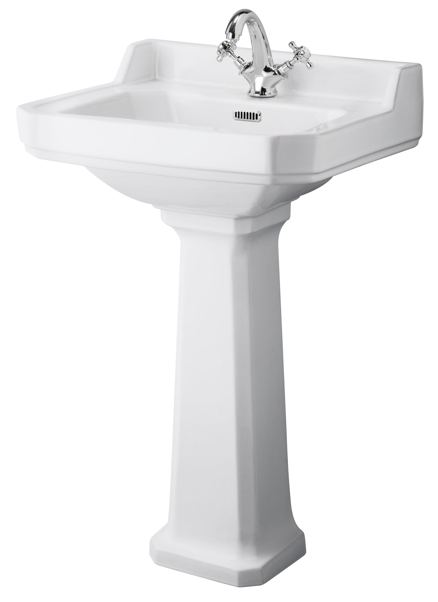 Fairford Hexam 560mm 1TH Basin and Full Pedestal