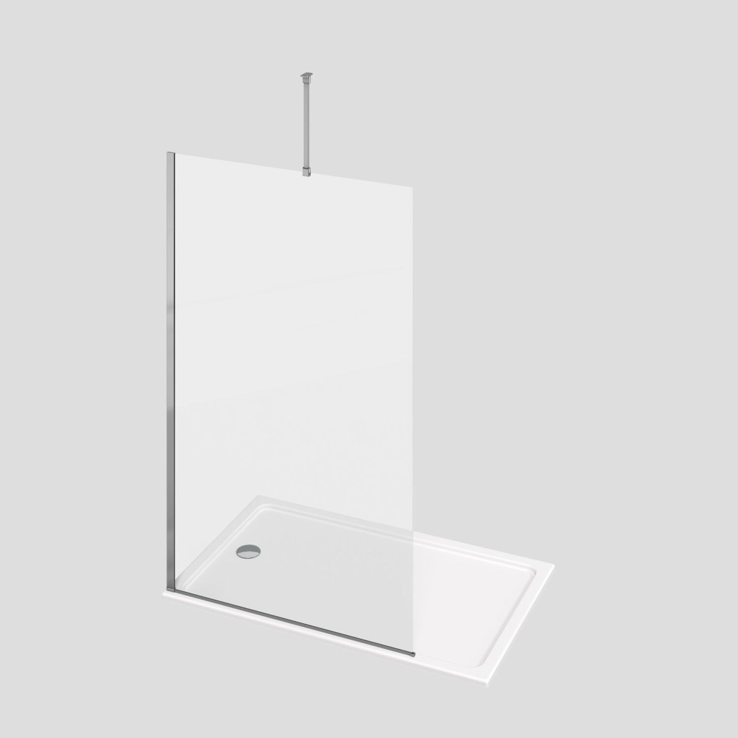 Fairford Chrome Ceiling Bar for 10mm Glass
