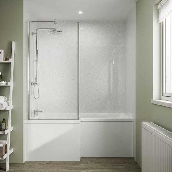 Hydraset White Snow Gloss 1200 x 2400 Setlock Wall Panel