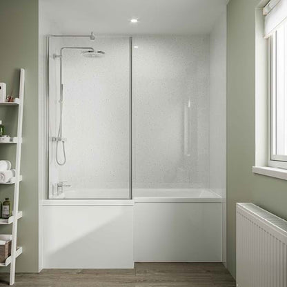 Hydraset White Snow Gloss 1200 x 2400 Setlock Wall Panel