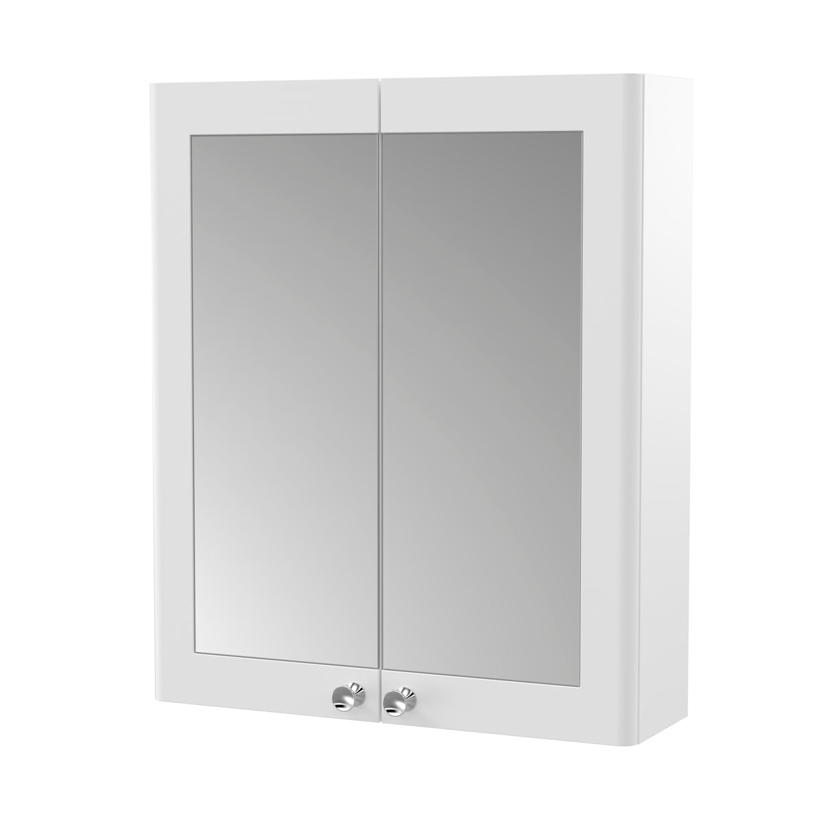 Fairford Laurel 2.0 600mm Satin White Mirror Cabinet