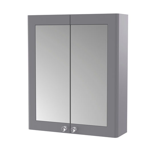 Fairford Laurel 2.0 600mm Satin Grey Mirror Cabinet