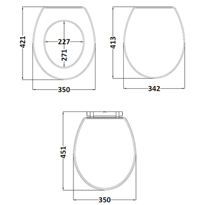 Fairford Lauren Satin Green Toilet Seat