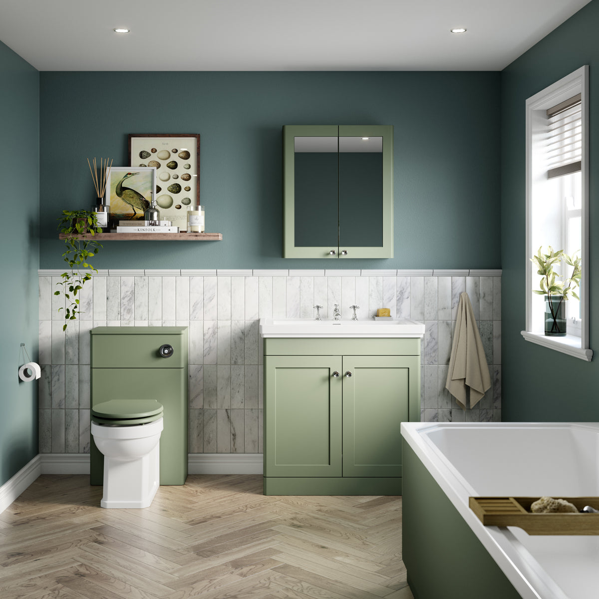 Fairford Laurel 2.0 500mm Satin Green WC Unit