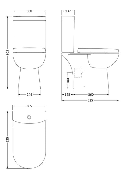 Fairford Kingsly Compact Close Coupled Toilet