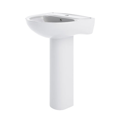 Fairford Kingsly 550mm 1 Tap Hole Basin with Full Pedestal