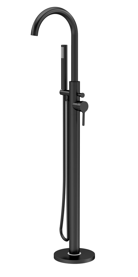 Fairford Verso Matt Black Freestanding Bath Shower Mixer