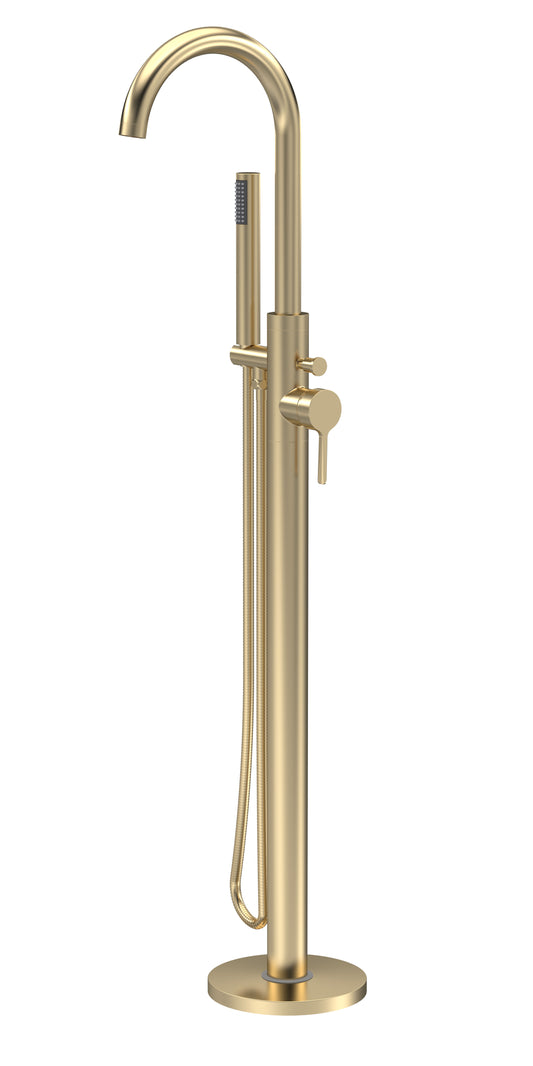 Fairford Verso Brushed Brass Freestanding Bath Shower Mixer