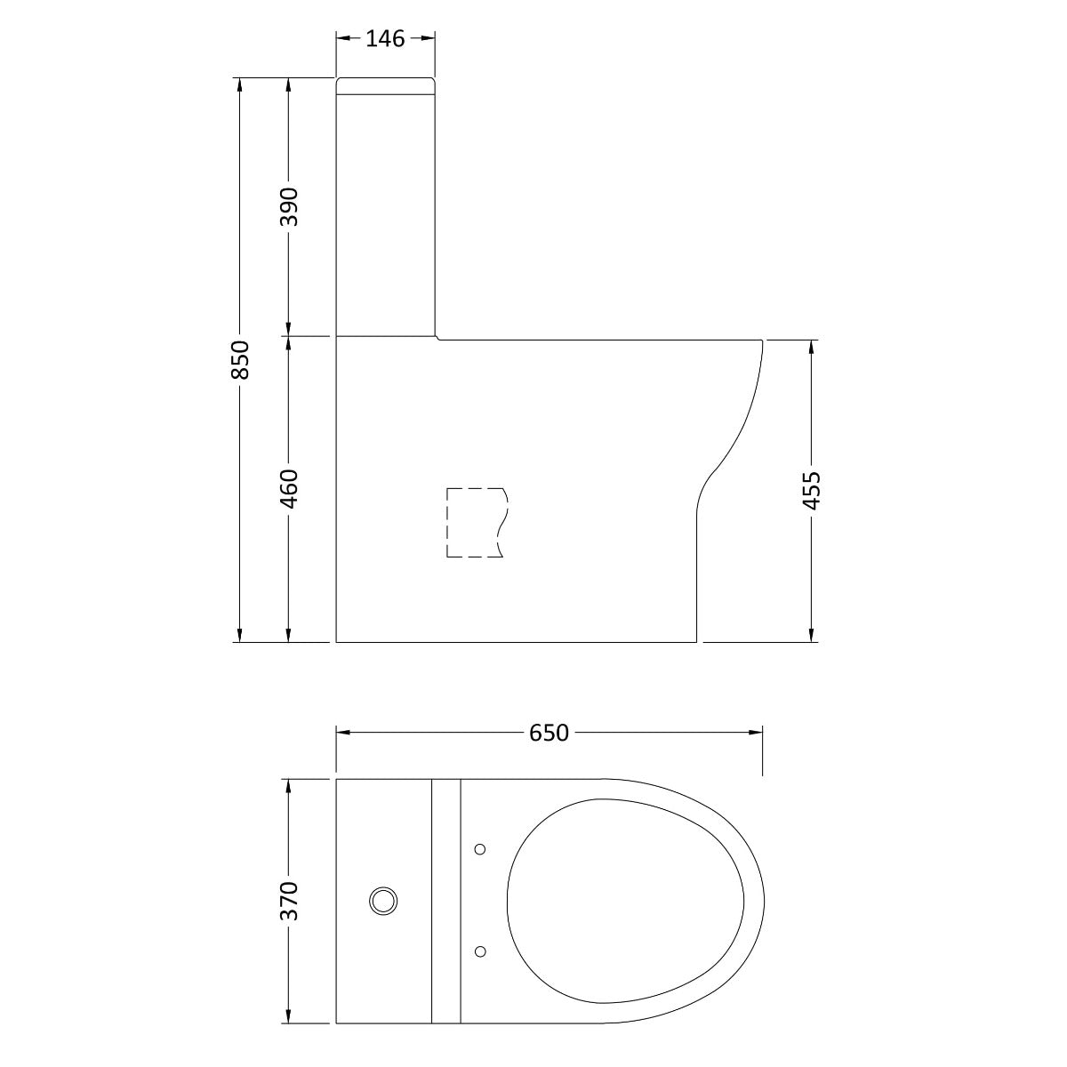 Fairford Turin Comfort Height Close Coupled Toilet with Soft Close Seat