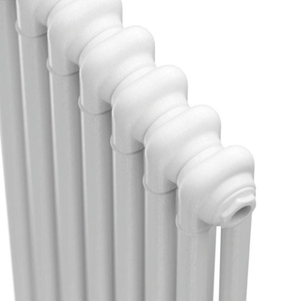 Fairford 2 Column Vertical White Designer Radiator 1500mm X 425mm