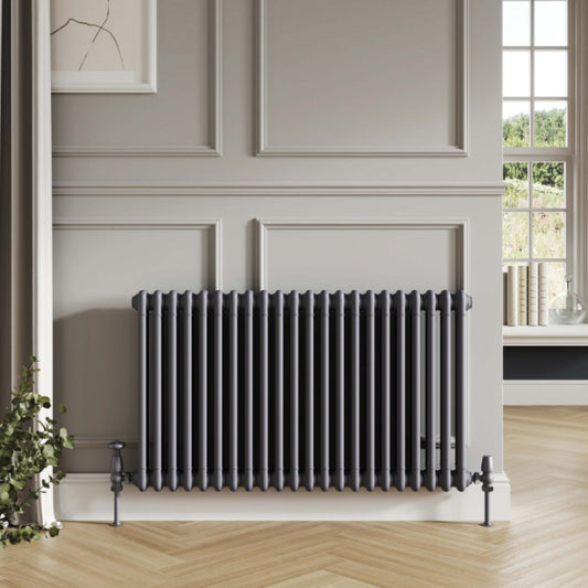 Fairford 2 Column Horizontal Anthracite Designer Radiator 600mm X 1190mm