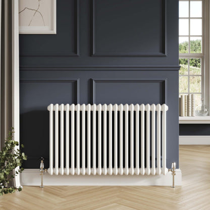 Fairford 2 Column Horizontal White Designer Radiator 600mm X 1190mm