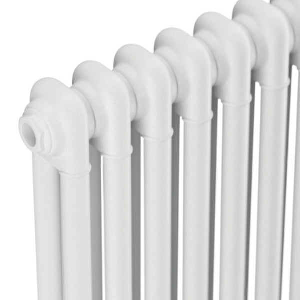 Fairford 2 Column Horizontal White Designer Radiator 600mm X 1190mm