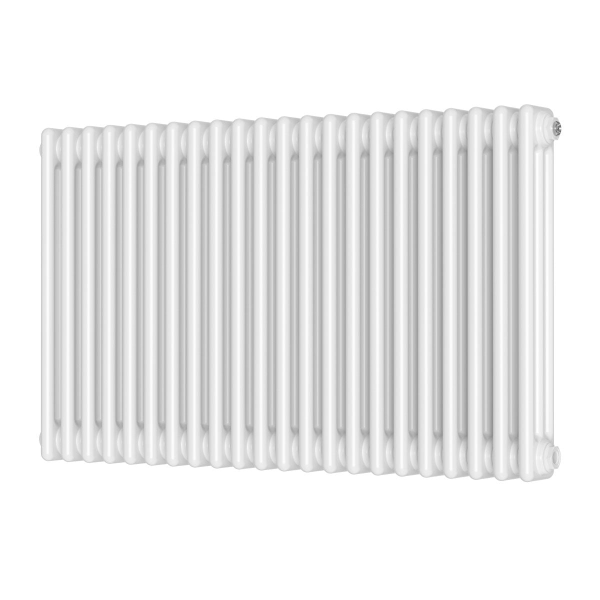 Fairford 3 Column Horizontal White Designer Radiator 600mm X 1010mm