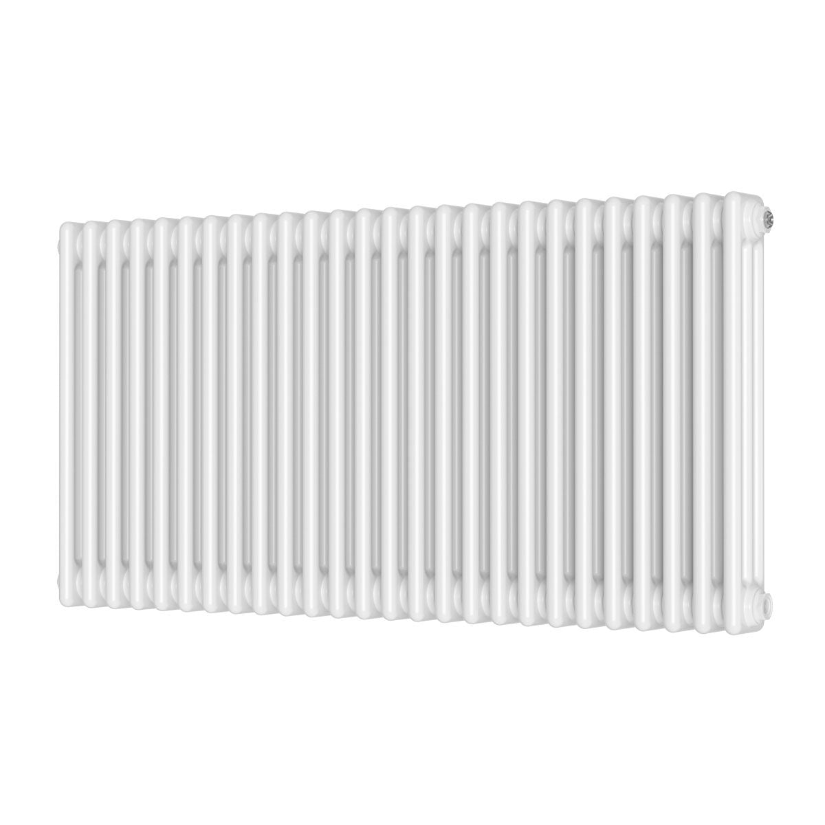 Fairford 3 Column Horizontal White Designer Radiator 600mm X 1190mm