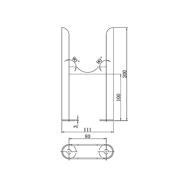 Fairford 3 Column Radiator Feet - Raw Metal